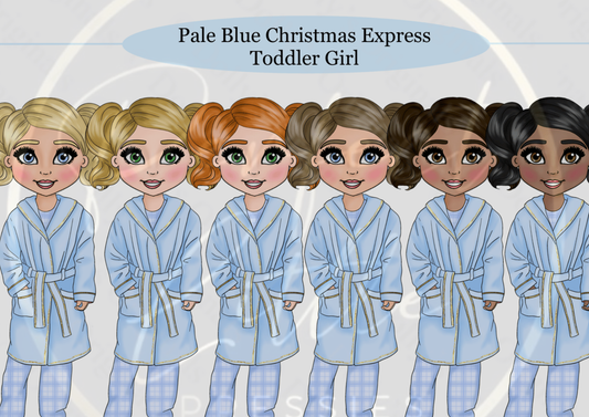 DESIGN A DOLLY - Pale Blue Christmas Express Toddler Girl