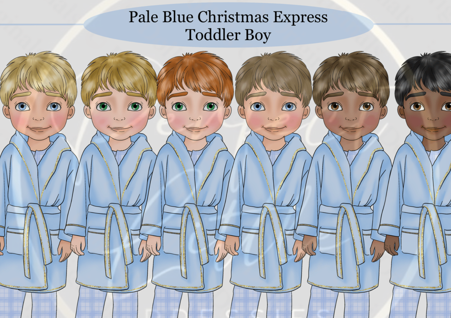DESIGN A DOLLY - Pale Blue Christmas Express Toddler Boy