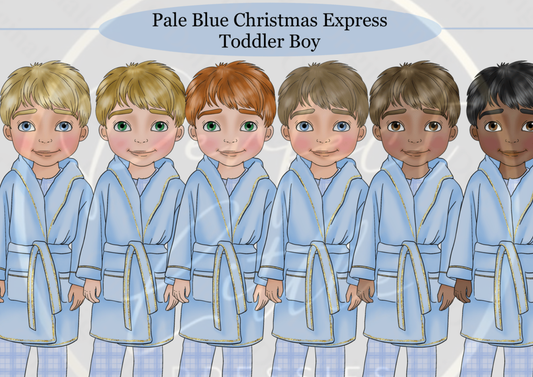 DESIGN A DOLLY - Pale Blue Christmas Express Toddler Boy