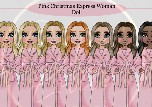 DESIGN A DOLLY - Pink Christmas Express Woman