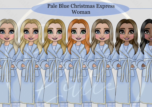 DESIGN A DOLLY - Pale Blue Christmas Express Woman