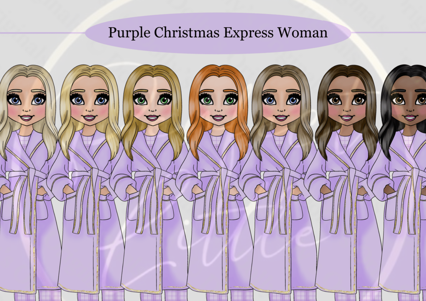 DESIGN A DOLLY - Purple Christmas Express Woman