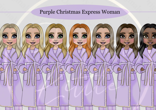 DESIGN A DOLLY - Purple Christmas Express Woman