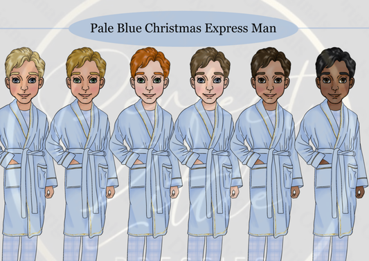 DESIGN A DOLLY - Pale Blue Christmas Express Man