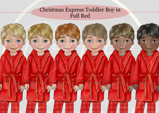 DESIGN A DOLLY - Christmas Express Toddler Boy Red