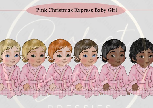 DESIGN A DOLLY - Pink Christmas Express Baby Girl
