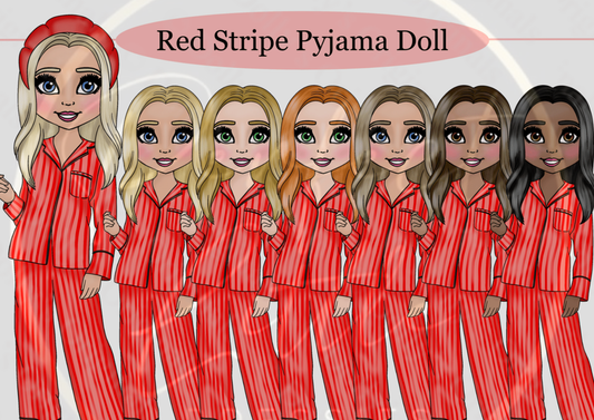 DESIGN A DOLLY - Red Stripe Pyjama