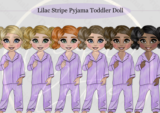 DESIGN A DOLLY - Lilac Stripe Pyjama Toddler