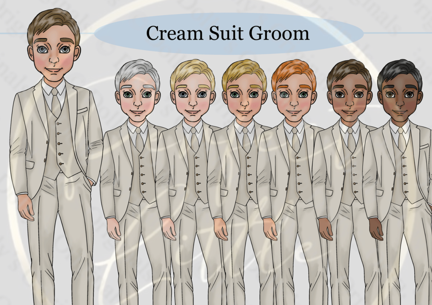 DESIGN A DOLLY - Cream Suit Groom