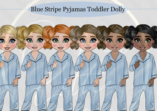 DESIGN A DOLLY - Blue Stripe Pyjamas Toddler