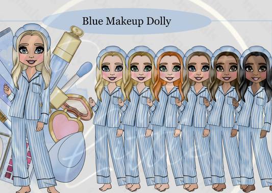 DESIGN A DOLLY - Blue Makeup Stripe Pyjamas