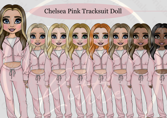 DESIGN A DOLLY - Chelsea Pink Tracksuit Doll