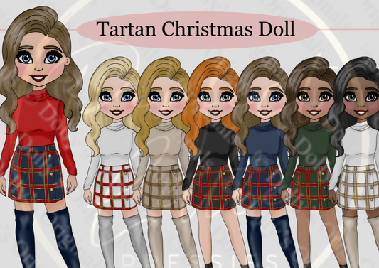 DESIGN A DOLLY - Tartan Christmas Doll