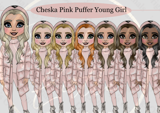 DESIGN A DOLLY - Cheska Pink Puffer Young Girl