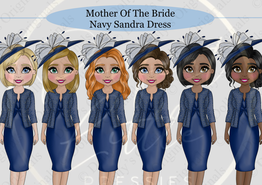 DESIGN A DOLLY - MOTB Navy Dress
