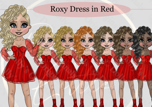 DESIGN A DOLLY - Roxy Dress Red
