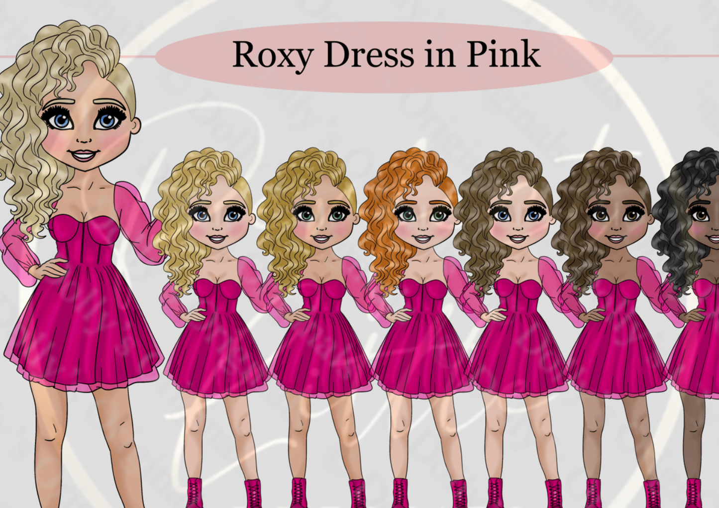 DESIGN A DOLLY - Roxy Dress Pink
