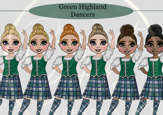 DESIGN A DOLLY - Green Highland Dancer