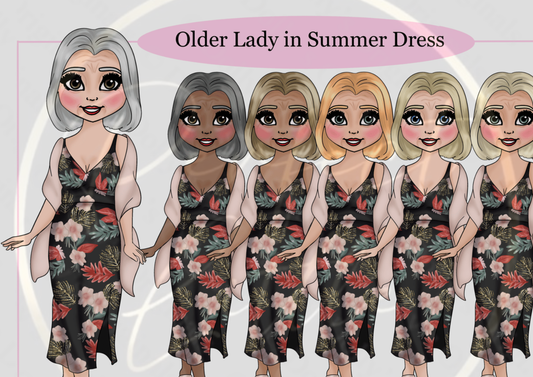 DESIGN A DOLLY - Older Lady Summer Dress