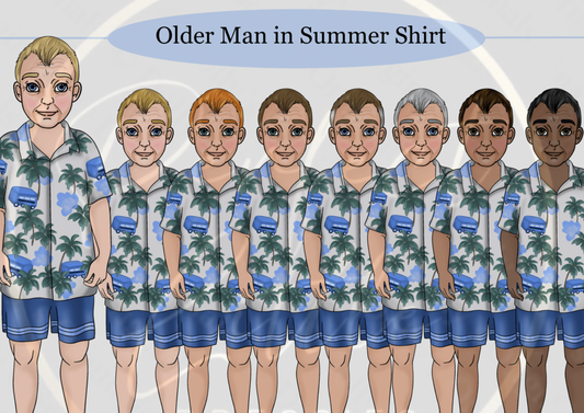 DESIGN A DOLLY - Older Man Summer Shirt