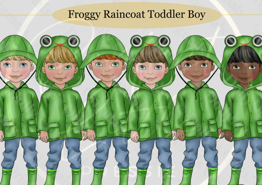 DESIGN A DOLLY - Froggy Raincoat Toddler Boy