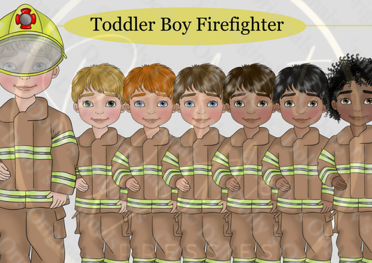 DESIGN A DOLLY - Toddler Boy Firefighter