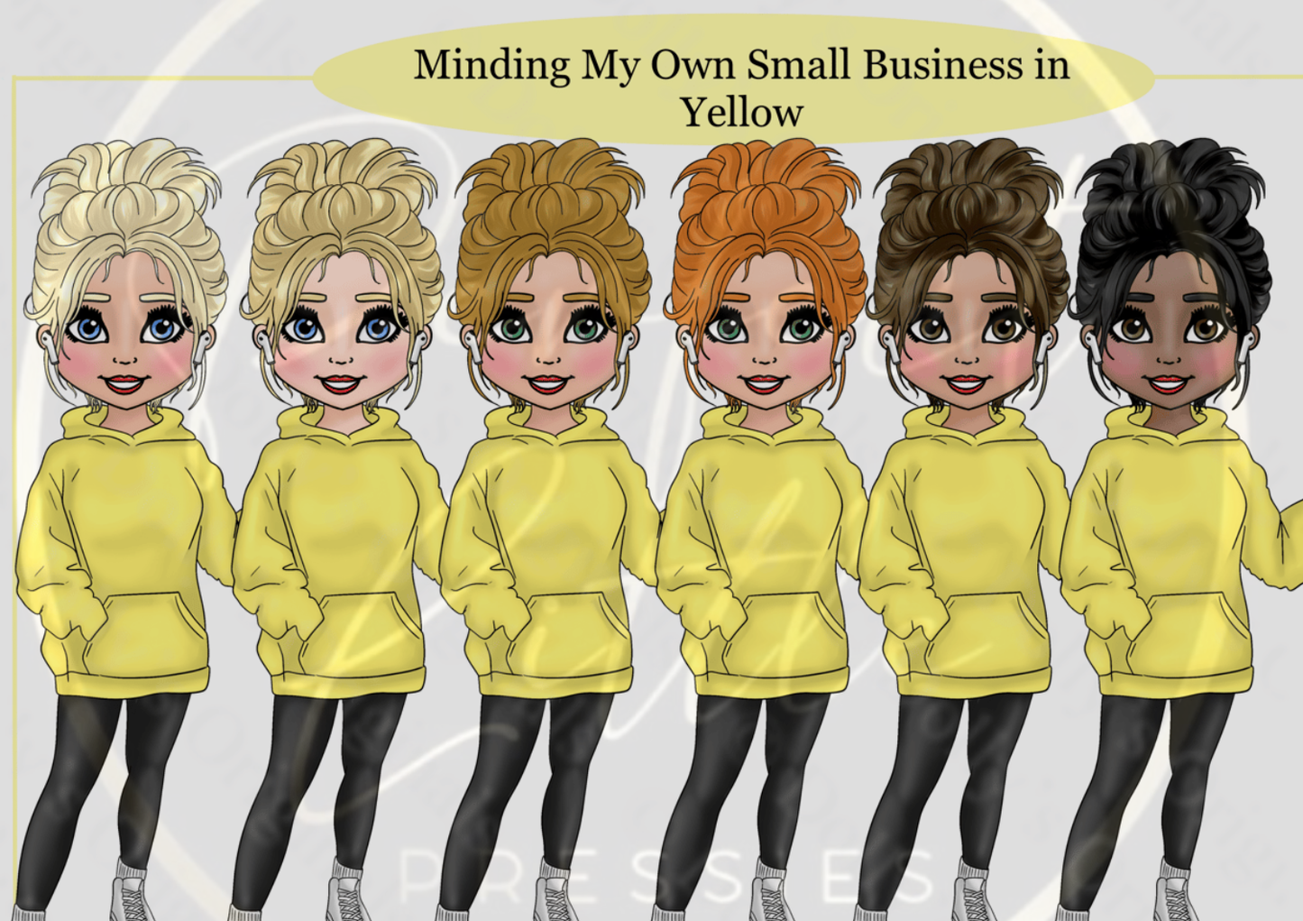 DESIGN A DOLLY - Minding My Own Business Yellow