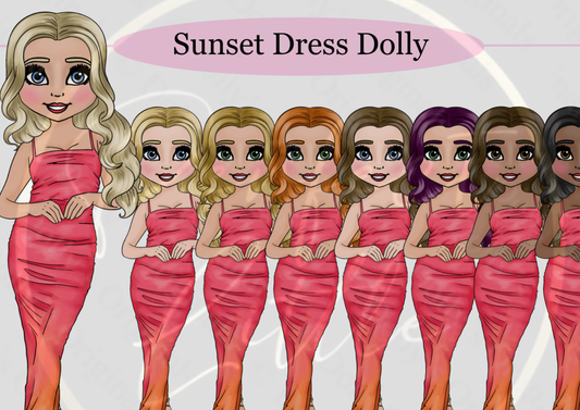 DESIGN A DOLLY - Sunset Dress