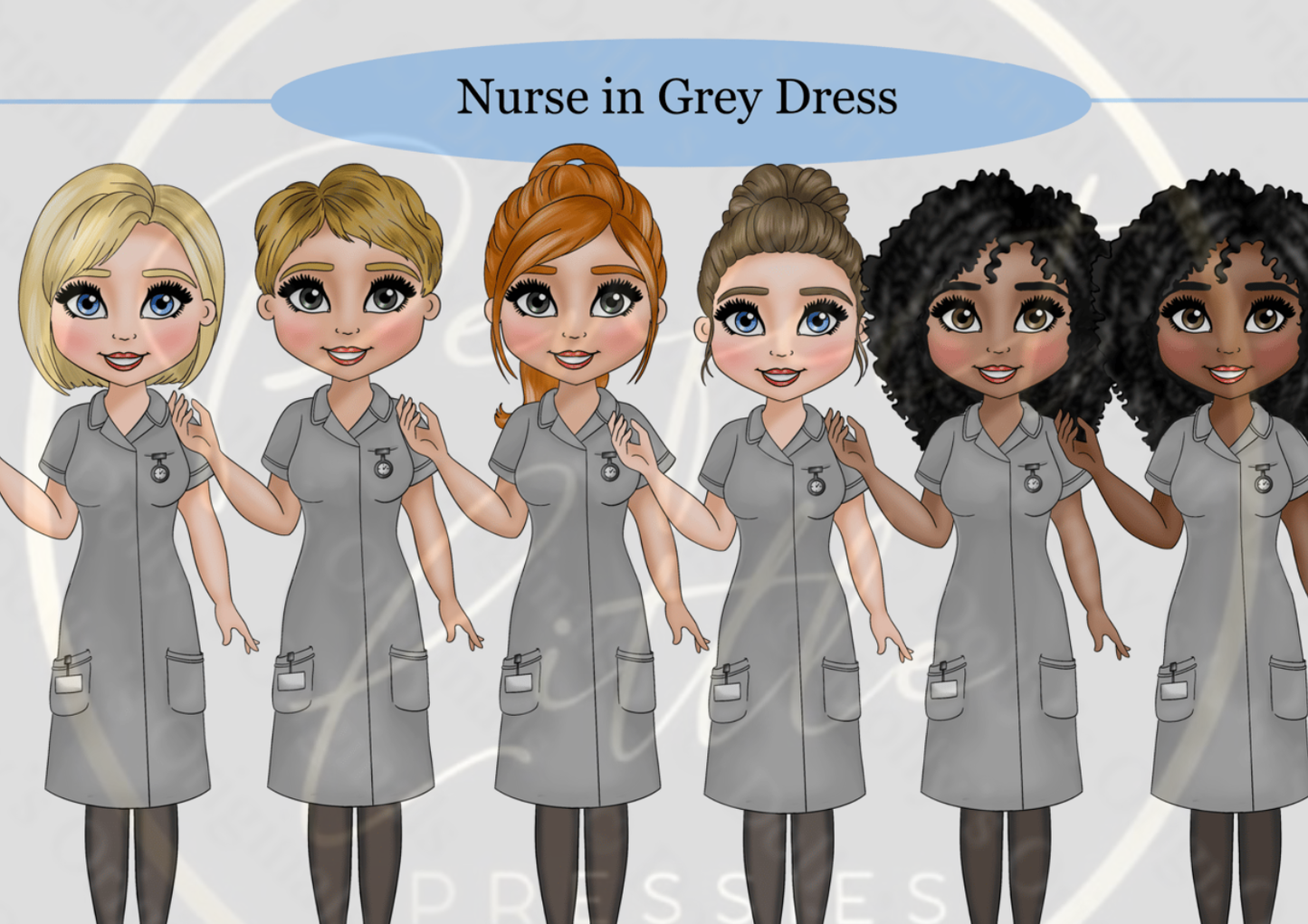 DESIGN A DOLLY - Nurse In Grey Dress