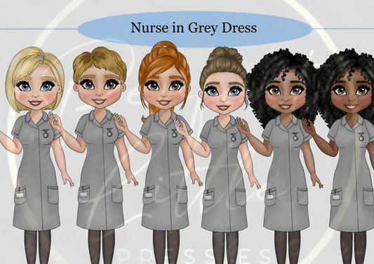 DESIGN A DOLLY - Nurse In Grey Dress