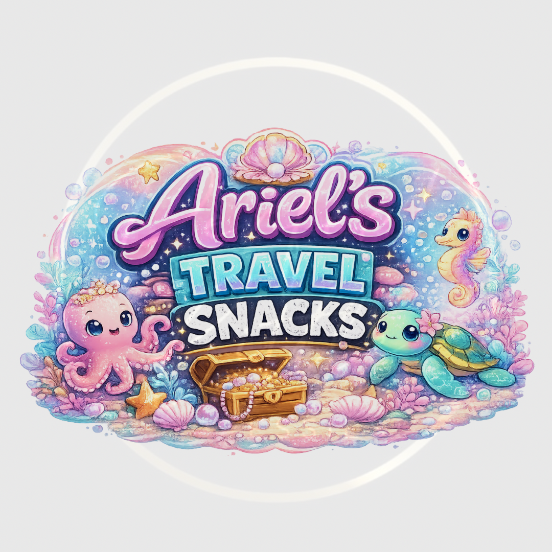 CUSTOM ADHESIVE DECAL - Girly Under The Sea Travel Snacks