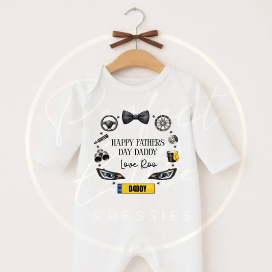 Father's Day - Car Wreath Sleepsuit