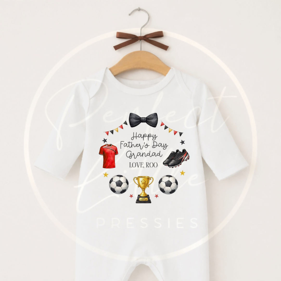Father's Day - Football Wreath Sleepsuit