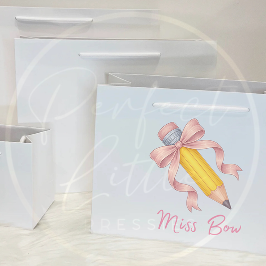 Paper Gift Bag - Bow Pencil