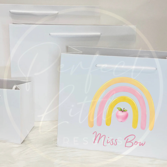Paper Gift Bag - Pink/Yellow Rainbow
