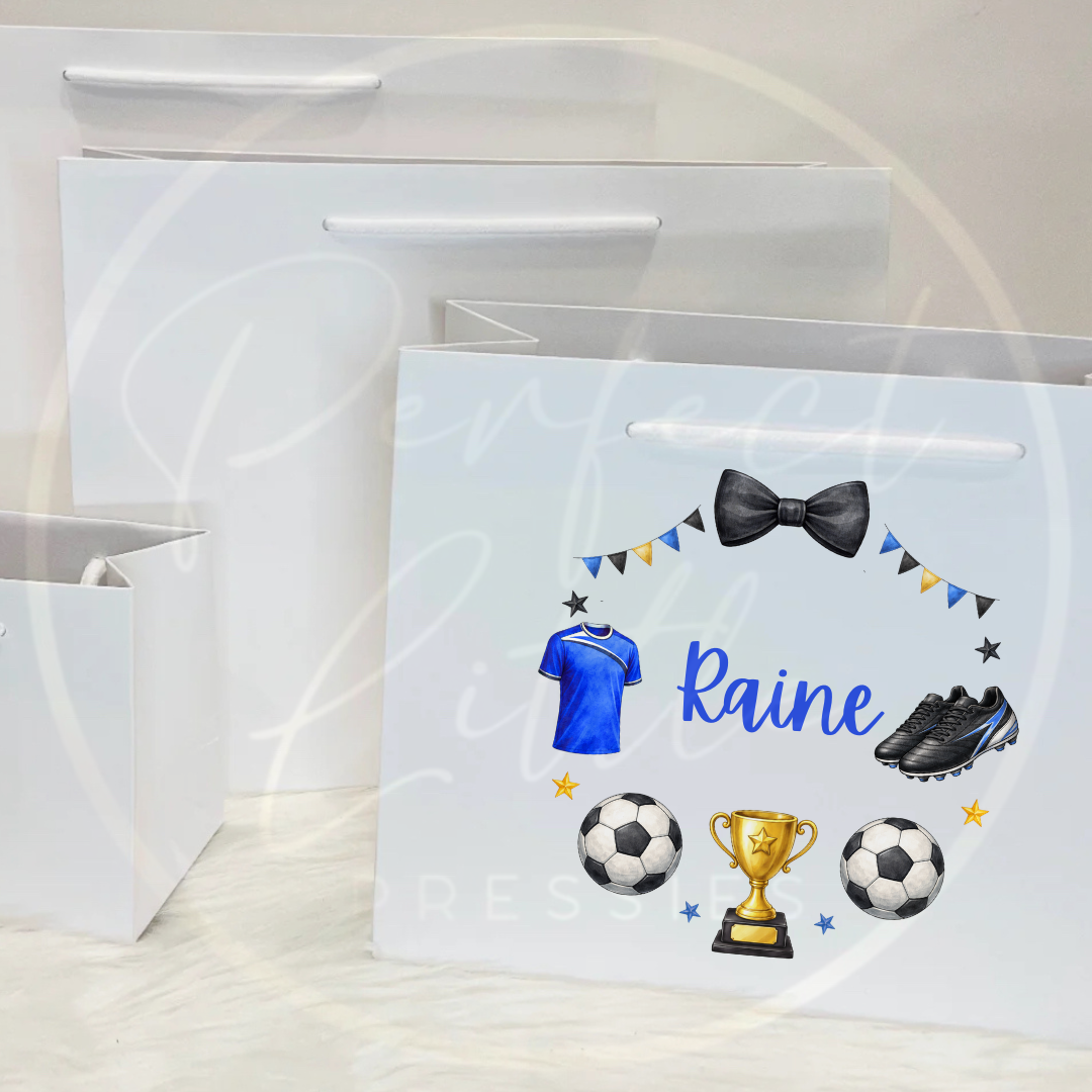 Paper Gift Bag - Football Wreaths