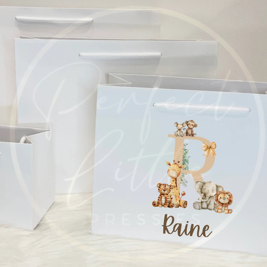 Paper Gift Bag - Stuffed Toy Initial