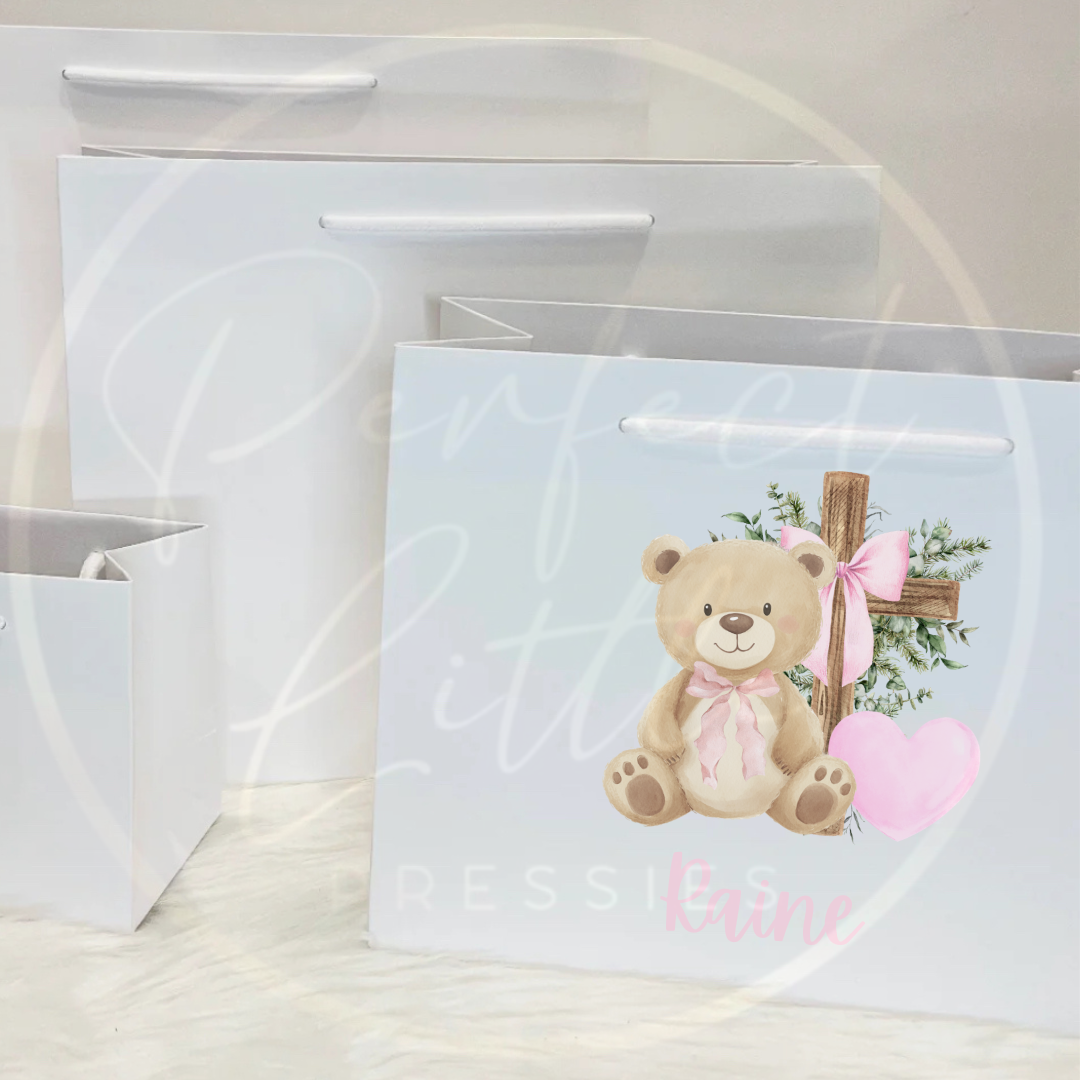 Paper Gift Bag - Bear Christening