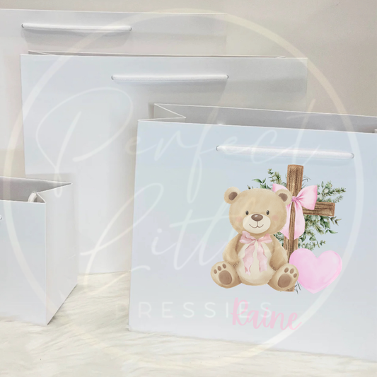 Paper Gift Bag - Bear Christening