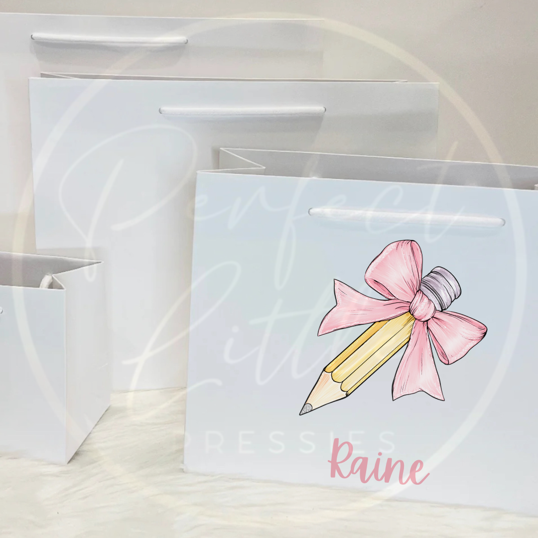 Paper Gift Bag - Bow Pencil