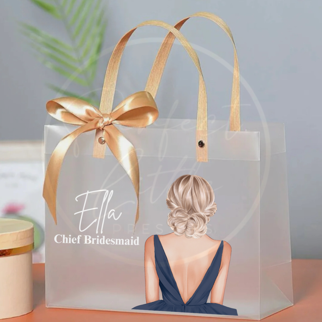 Frosted Gift Bag - Bridesmaid/Prom Silhouette