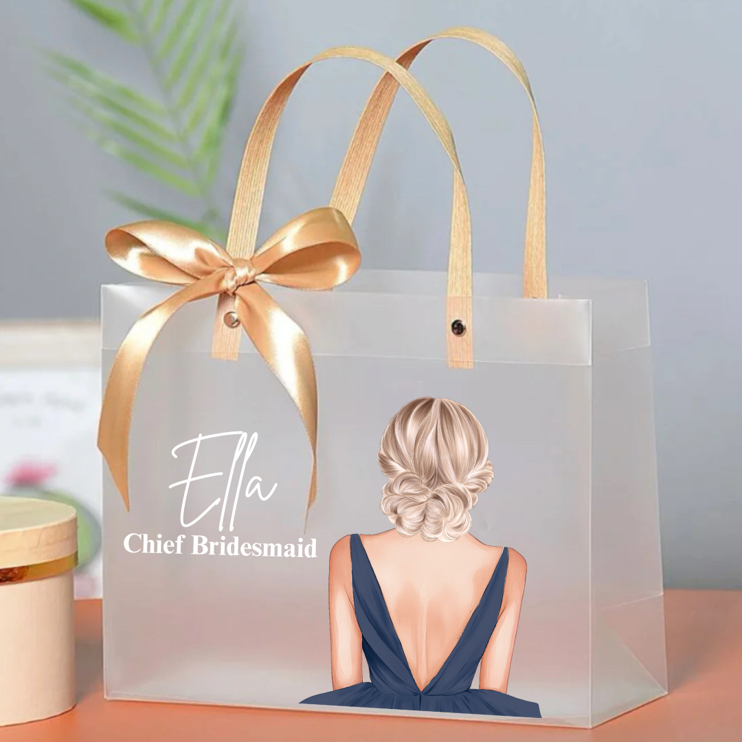 Frosted Gift Bag - Bridesmaid/Prom Silhouette
