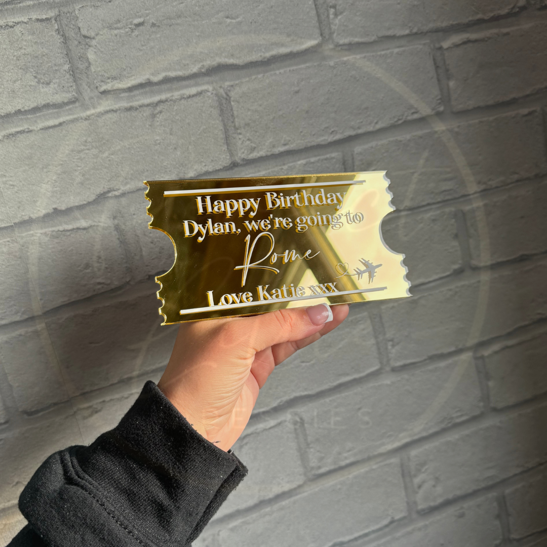 Acrylic Mock Ticket