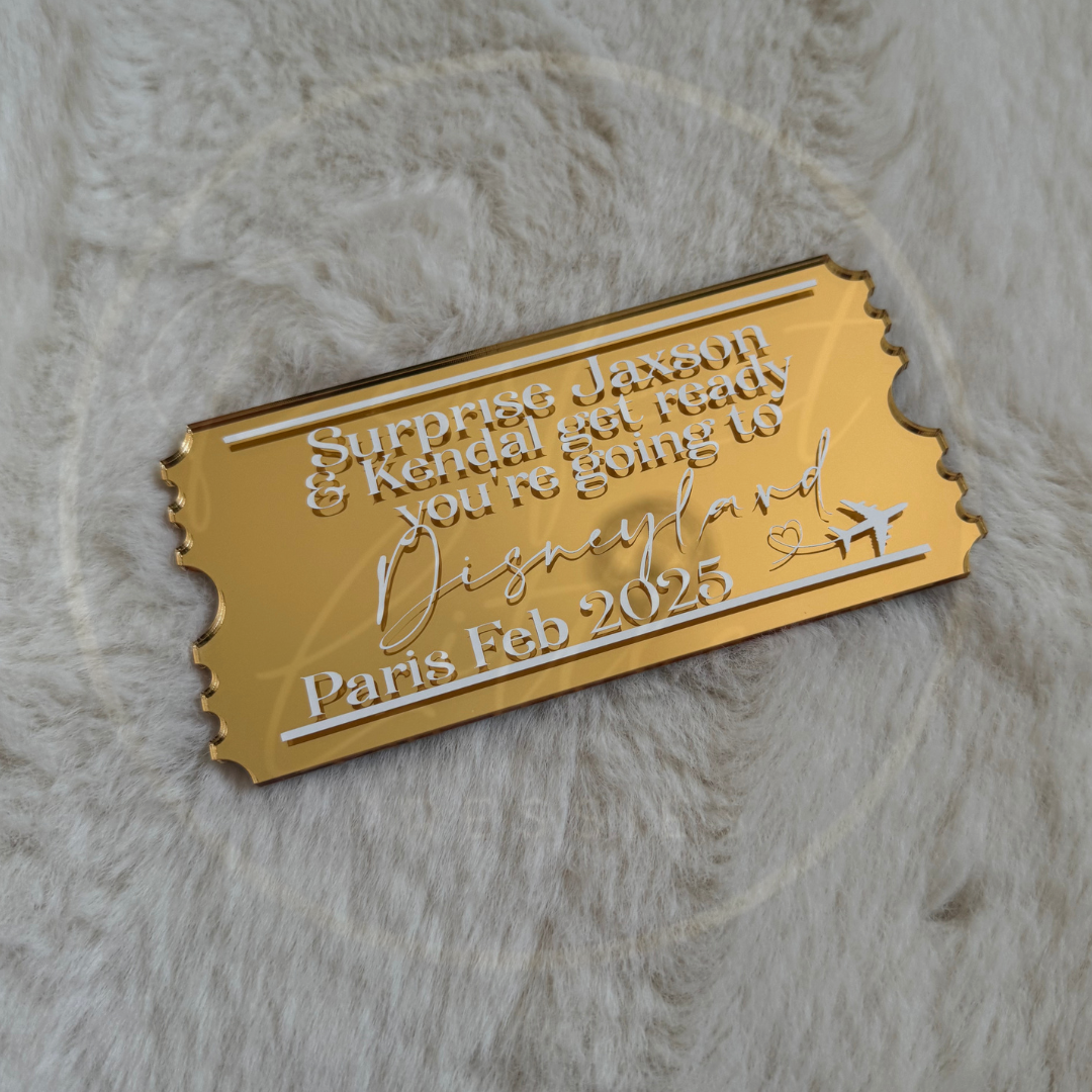 Acrylic Mock Ticket