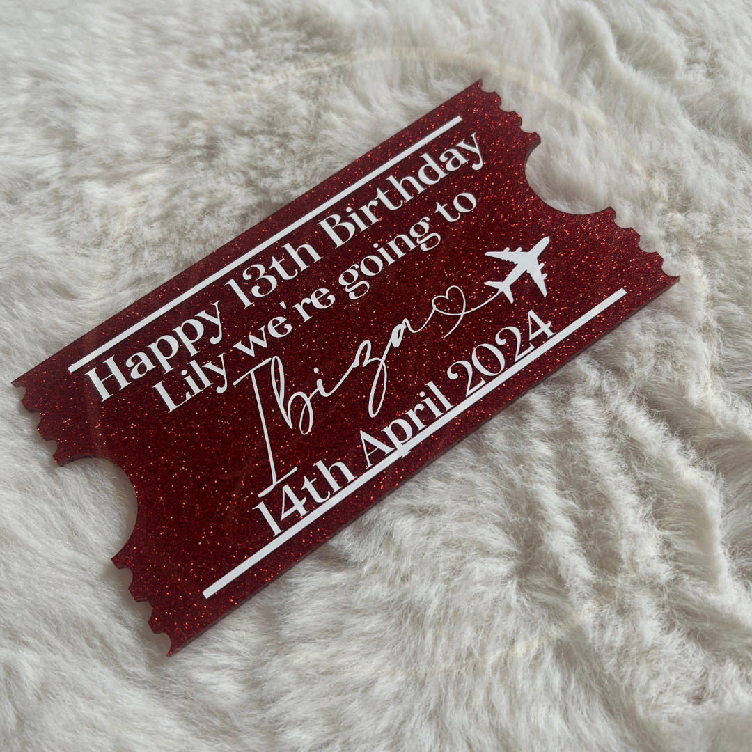 Acrylic Mock Ticket