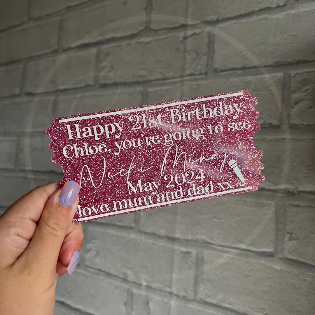 Acrylic Mock Ticket