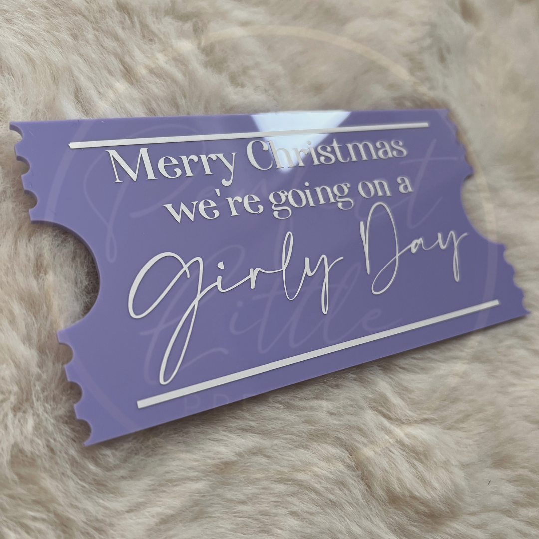 Acrylic Mock Ticket