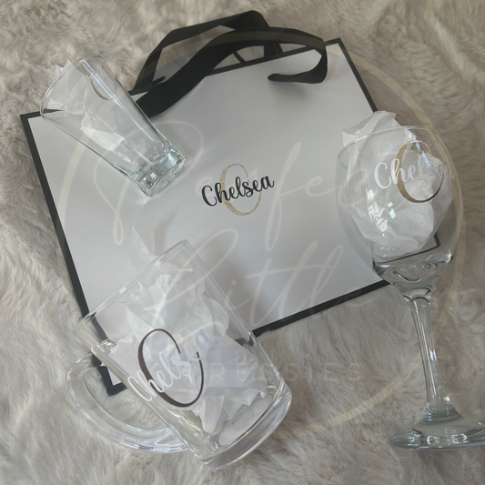 3 Piece Glassware Set (Gift Wrapped)