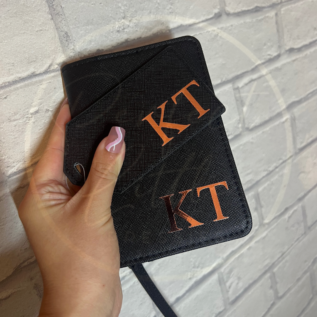 Passport Cover and Luggage Tag Set - Plain Small Initials