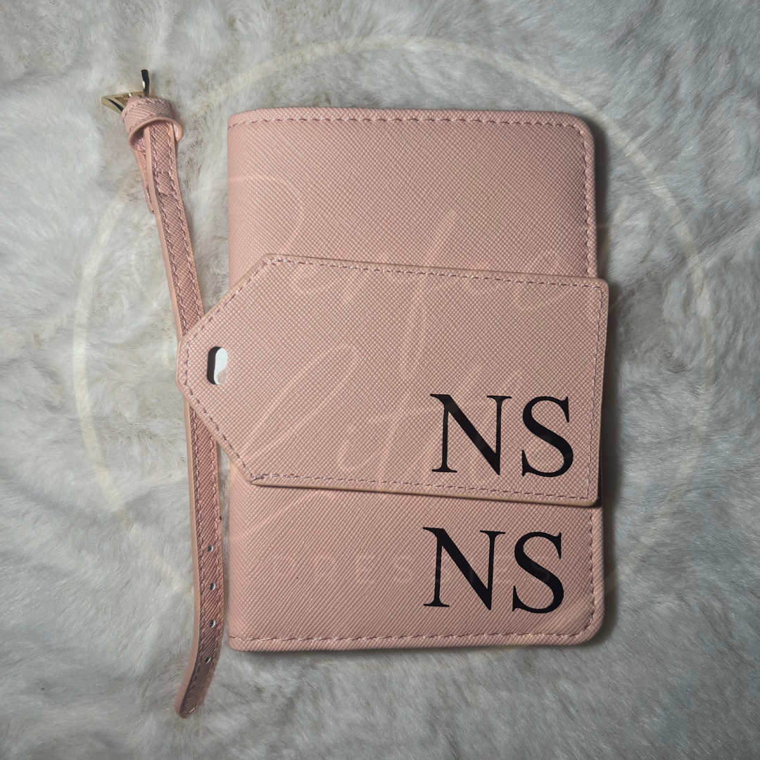 Passport Cover and Luggage Tag Set - Plain Small Initials
